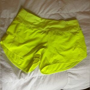 NWOT Lululemon Bright Yellow Athletic Shorts